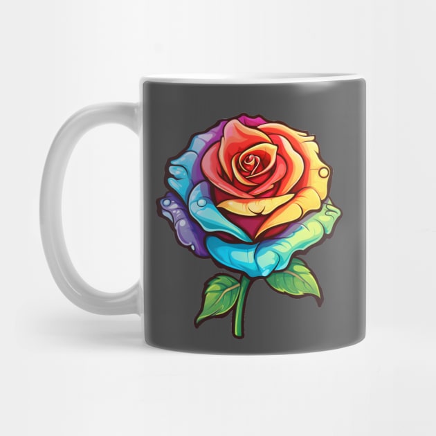 Rainbow Rose by HoyasYourDaddy